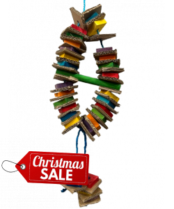 Parrot-Supplies Stacks Of Shredding Card Oval Parrot Toy